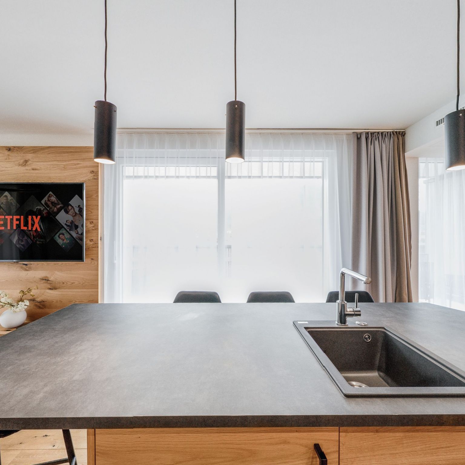 Küche einer Hotelsuite aus einer 360° Tour